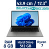 Laptop RCA 17.3 pulgadas (AMD Ryzen 7, 8GB RAM, 512GB SSD) con Antivirus ESET