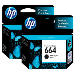 Cartucho de Tinta HP 664 Negro (2 unidades)