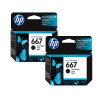 Cartucho de Tinta HP 667 Negro Original (2 unidades)