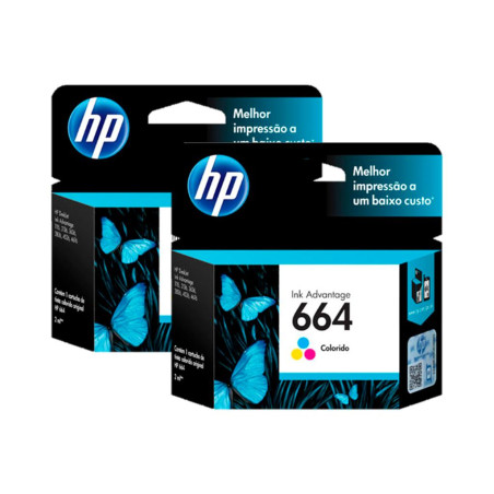 Cartucho de Tinta HP 664 Tricolor (2 unidades)