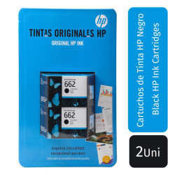 Cartucho de Tinta HP 662 Negro (2 unidades)