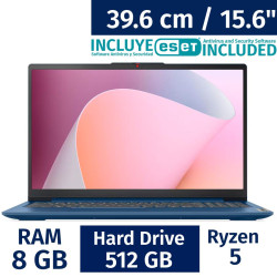 Laptop Lenovo IdeaPad Slim 15.6 pulgadas (AMD Ryzen 5, 8GB RAM, 512GB SSD)
