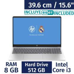 Laptop HP 15.6 pulgadas (Intel Core i3, 8GB RAM, 512GB SSD) con Antivirus ESET