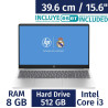 Laptop HP 15.6 pulgadas (Intel Core i3, 8GB RAM, 512GB SSD) con Antivirus ESET