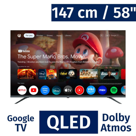 Televisor JVC 58 pulgadas Smart 4K QLED Pro Google TV (LT-58KM858)
