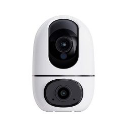 Camara de Seguridad Virtavo HD Doble Lente para Interiores con Vision Nocturna