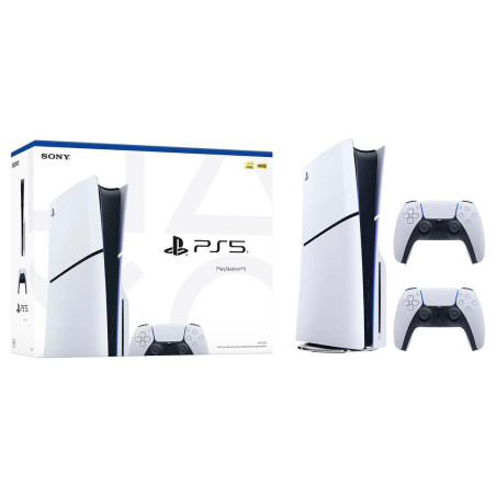 Consola Sony PlayStation 5 Slim con Lector de Discos 1TB mas 2 Controles DualSense